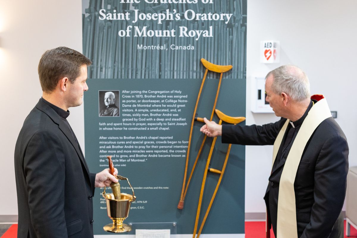 Father Looney blesses building