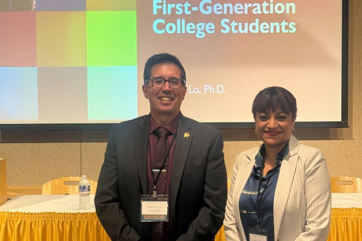 Individual standing side by side