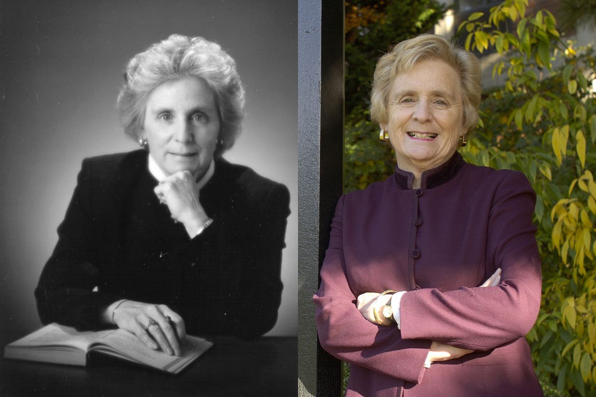 Headshots of Margaret Monahan Hogan, Ph.D.